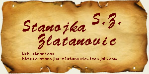 Stanojka Zlatanović vizit kartica